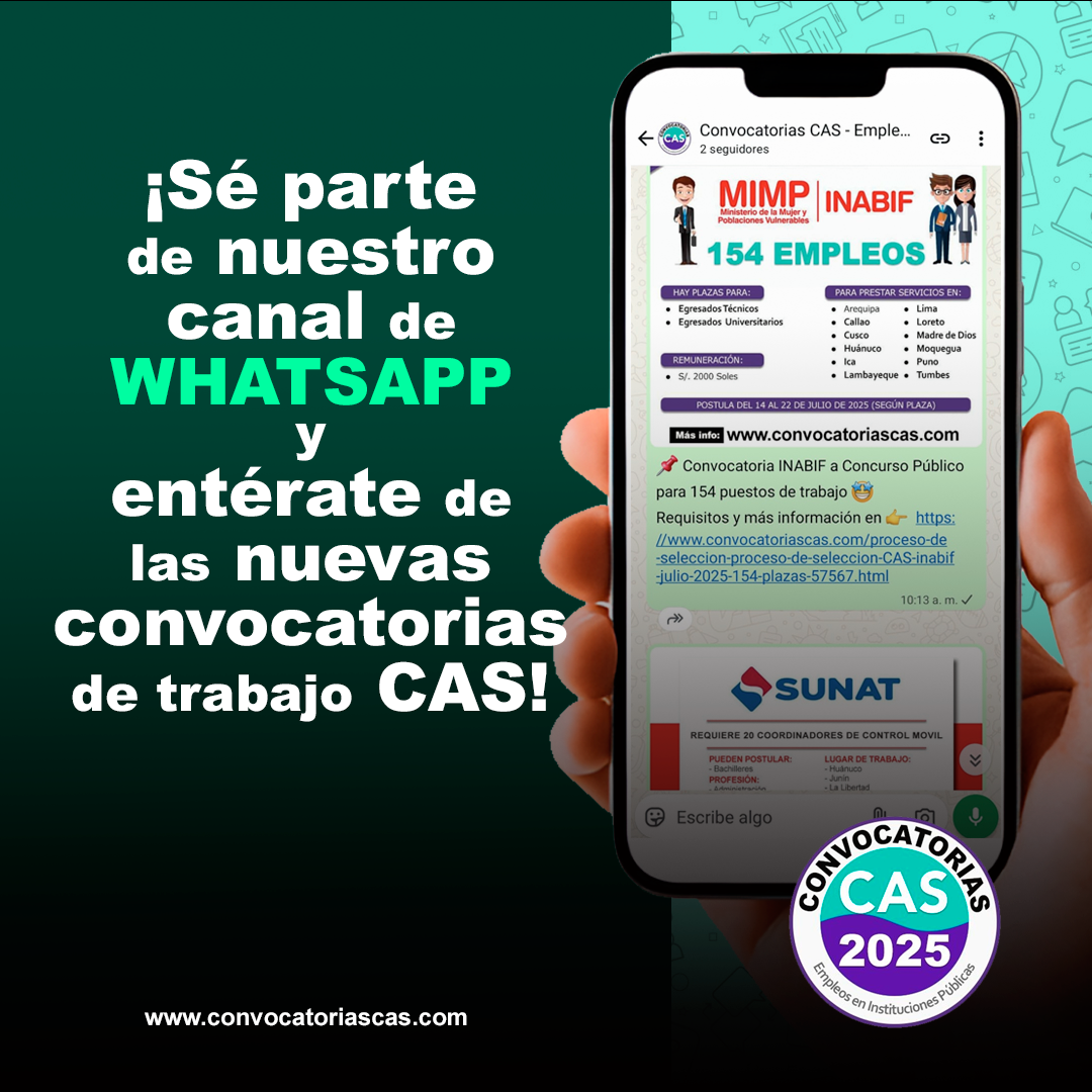 Canal de whatsapp de ConvocatoriasCAS